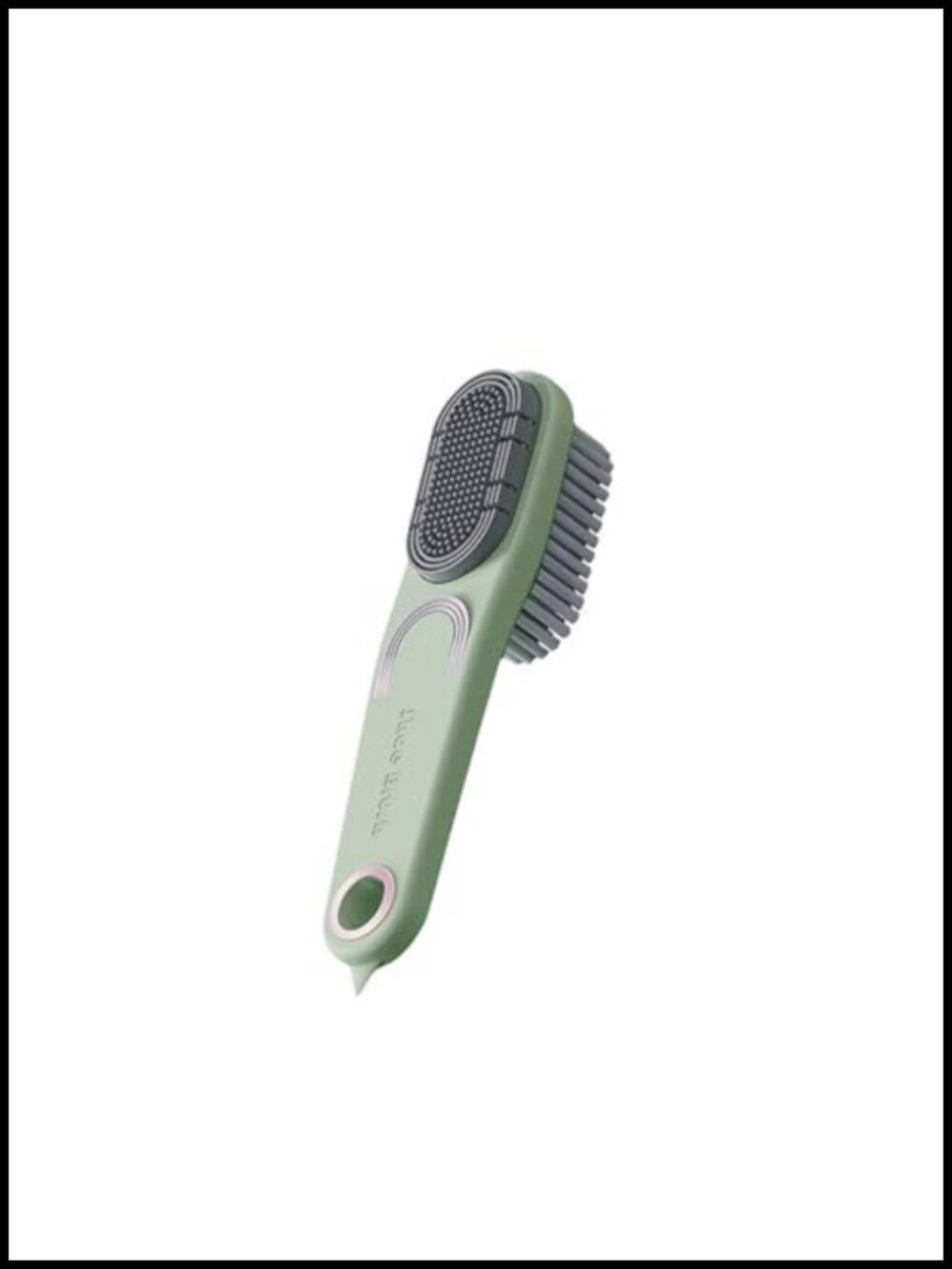 Double-Sided Shoe Brush Long Handle for Sneakers & Suede